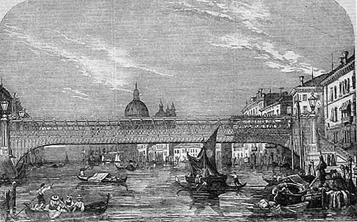 Старый вариант моста Академии, построенный в 1854 году